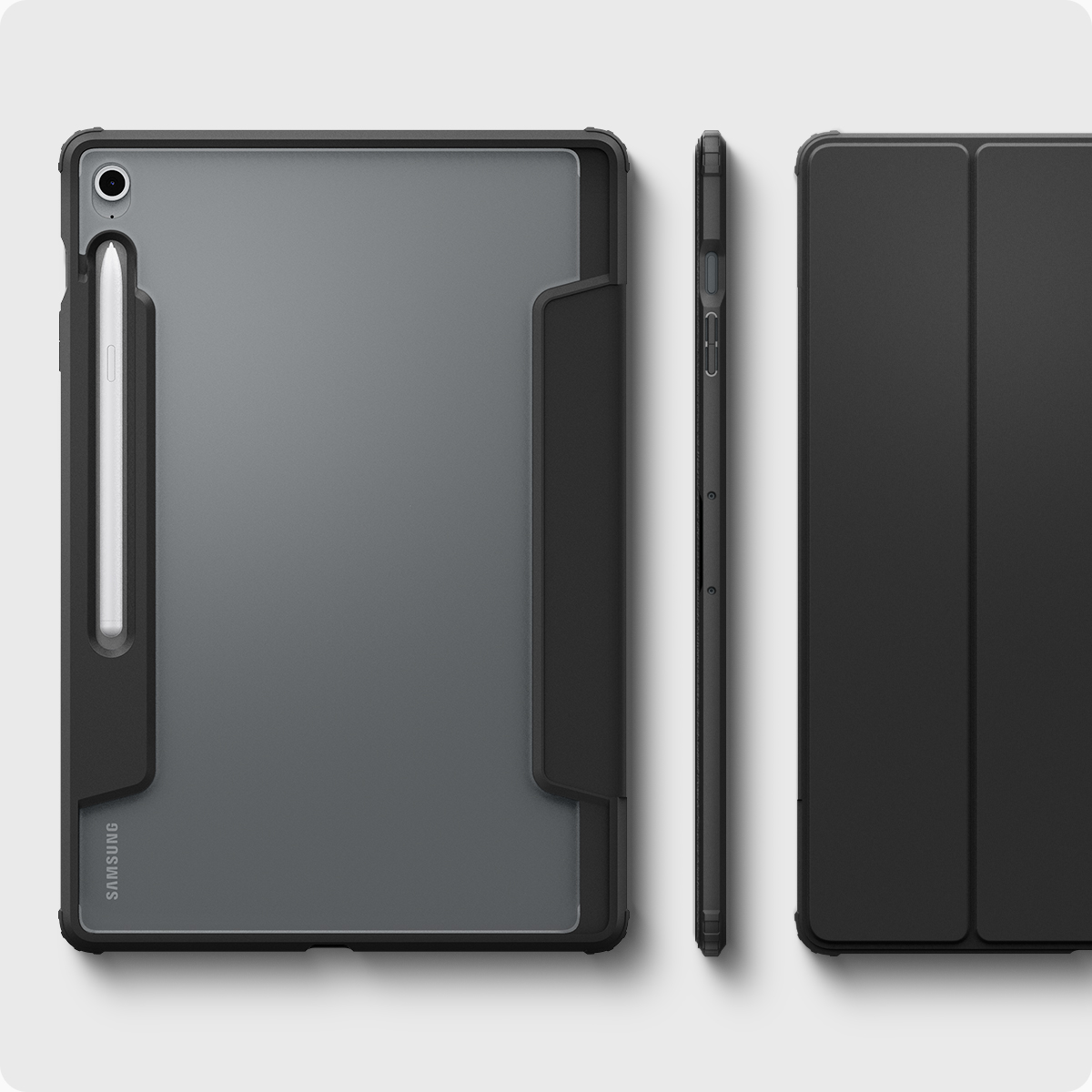 Etui Spigen Ultra Hybrid Pro do Galaxy Tab S10 FE+, czarno-przezroczyste